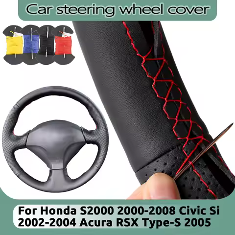 Custom For Honda S2000 2000-2008 Civic Si 2002-2004 Acura RSX Type-S 2005 Car Steering Wheel Cover M