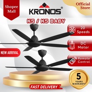 DEKA KRONOS K5 56" / K5 BABY 46" DC Motor 20 Speed + Reverse with Remote Control Ceiling Fan - Matt 