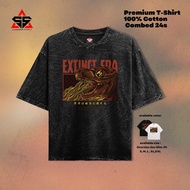 Superior kaos EXTINCT Era Oversized washed tshirt Oversize slimfit sandwash t-shirt EXTINCT-1