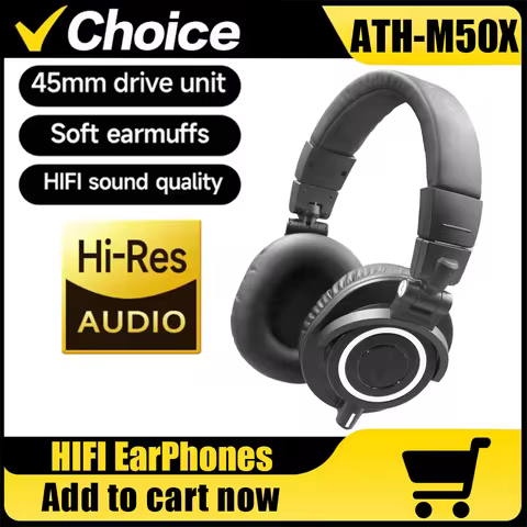 ATH-M50x ATHM50x ATH M50x Fully Enclosed Studio Audio Monitoring Foldable Music and Gaming Headphone