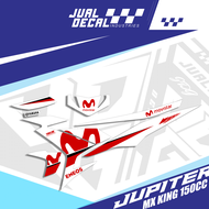 Stiker Jupiter MX King 150 Putih Movistar Striping lis Sticker Y15 ZR 150 Malaysia Televonica MotoGp