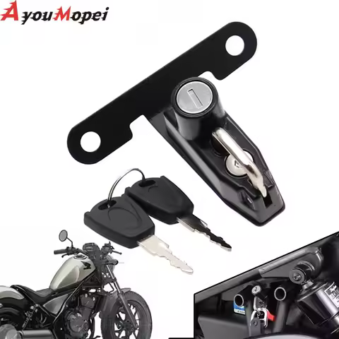Motorcycle Accessories Anti-theft Helmet Lock Security For Honda Rebel500 Rebel300 CMX500 CMX300 CMX