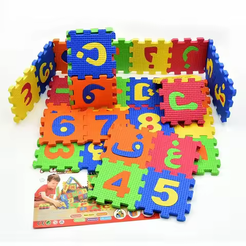 Arabic Alphabet Toys Kids Baby Play Puzzle Mats 9 * 9CM 5.5*5.5cm Carpet Rugs Babies 28PCS Language 