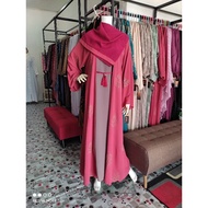 [READY STOCK MALAYSIA] ABAYA CARDIGAN BUNGA SULAM. ABAYA DUBAI CANTIK.