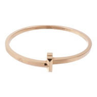 TIFFANY＆CO 18K玫瑰金T1 Narrow Hinged Bangle手鐲