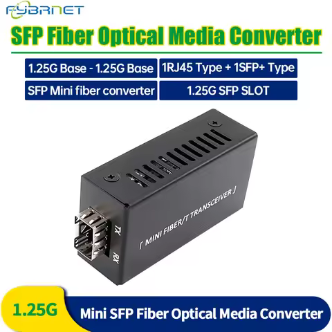 100/1000M MIni Fiber Media Converter SFP Transceiver 1 SFP Slot to 1.25G RJ45 Port fast Ethernet gig