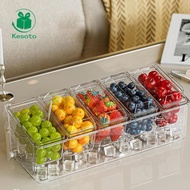 [Kesoto] Ice-cooled Spice Serving Container Serving Tray Sturdy Ice-cooled Spice Server for Indoor O