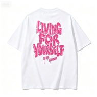 New classic summer unisex graffiti letter t-shirt, loose Khmer cotton, short sleeves