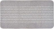 OKA Good Foot Feel Easy Wash Kitchen Mat, Herringbone, Approx. 17.7 x 35.4 inches (45 x 90 cm), Gray