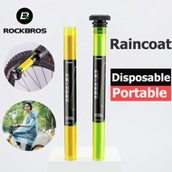 ROCKBROS Mini Portable Raincoat Disposable Long Full-body Thickened Handlebar Raincoat Bicycle Men And Women Outdoor Rain Poncho Windproof