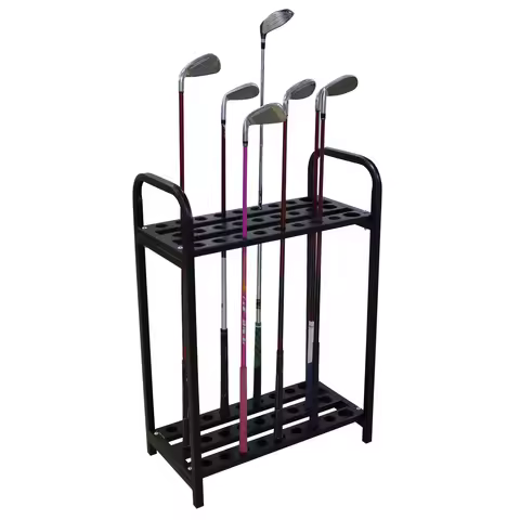 Golf Club Organizers Metal Golf Club Display Stand Rack Durable Metal Storage 27 Golf Clubs Shelf Or