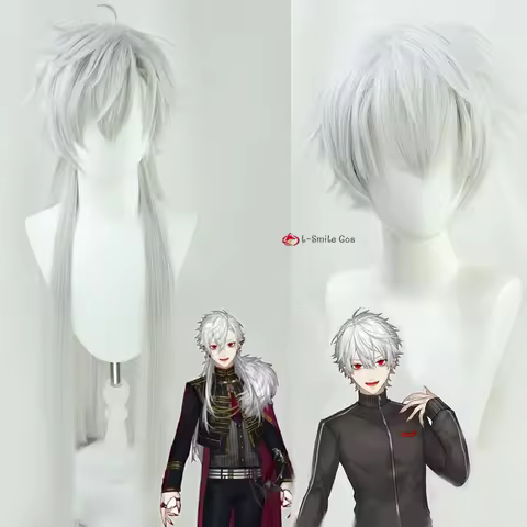 Virtual Youtuber Kuzuha Two Style Silver Gray Cosplay Wigs Heat Resistant Synthetic Hair Halloween P