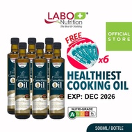 ★ [6 Bottles] LABO Camelina Oil ★ Healthiest Cooking Oil Unrefined Virgin Cold Pressed Omega-3