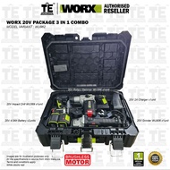 WORX 20V PACKAGE 3 IN 1 COMBO WU962 ( WU388 + WU369X + WU806 )