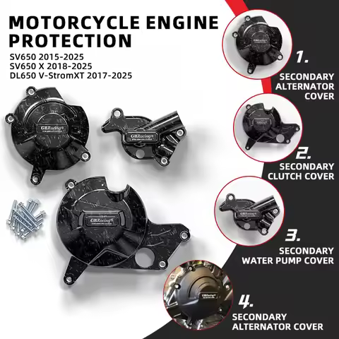 motorcycles accessories GBRacing 3-in-1 Engine Protection Cover For SUZUKI SV650 SV650X DL650 2015-2
