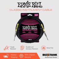 Ernie Ball 10' Straight to Straight Instrument Cable, Black