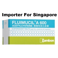 [FAST SHIPPING] FLUIMUCIL A 600mg EFFERVESCENT TABLETS ZAMBON - RELIEF PHLEGM / CLEAR MUCUS