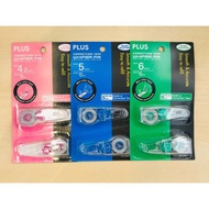 Plus Whiper MR Correction Tape Refill - 6mm/12m (WH-606R-2P-AS/MY), 5mm/12m (WH-605R-2P-AS/MY), 4.2m