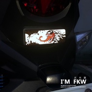 Reflective House FKW Venom 8.4 * 2.8cm Square Sheet 3M Adhesive Car Sticker SMAX FORCE 2.0 krv moto