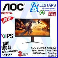 (ALLSTARS) AOC CQ27G4 Adaptive Sync 180Hz 0.5ms QHD HDR10 Curved Gaming Monitor (Warranty 3years on-