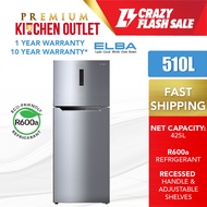 Elba Italy 510L 2-Door Refrigerator Ultimo ER-G5143D(SV) | Fridge | Peti Sejuk | Peti Ais