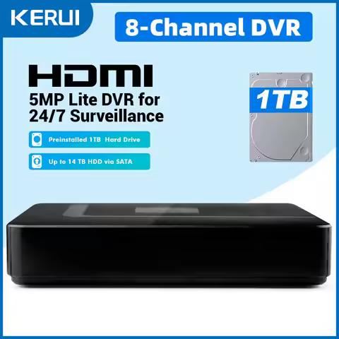 KERUI H.265 5MP 8CH DVR Digital Video Recorder Home Security Camera System 5M-N 6 in 1 XVI AHD TVI C