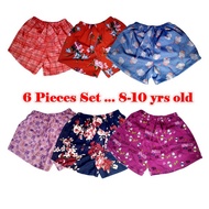 Girls Shorts for 10-14 yrs old(6 Pieces Set)