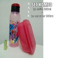 TUPPERWARE BOTTLE 500ML PINK CONTAINER 500ML RED