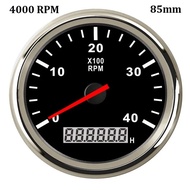 【Hot ticket】 Digital Marine Tachometer 52mm Gauge 0~9990 RPM For Engines Car Truck Boat Hour Meter