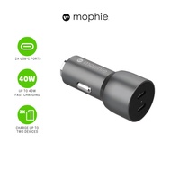 Mophie Car Charger Dual USB-C 40W - Space Grey