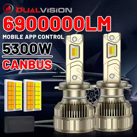 H7 LED H4 H1 H11 H8 H9 9005 HB3 9006 HB4 9012 6000K 4300K 3000K LED Bulb Remote Control Color for Ca