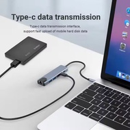 61,USB C HUB、100M RJ45、4K Type C 3.1HDMI、SD/TF、PD87W,MacBook、、。  Stesen Docking 6 dalam 1 USB C HUB 