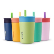 Owala Kids Insulation Stainless Steel Tumbler 355ml(12oz) with Spill Resistant Flexible Straw, Easy 