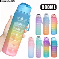 900ml Large Capacity Sports Water Bottle Gradient Tumbler Outdoor Travel Gym Jugs Portable Drinking Bottles