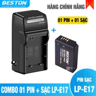 Dock Sạc Đôi + Pin Canon LP-E17 Beston Cho Canon 750D 760D 77D M3 M5 800D M6 Pin E17 DSRL EOS M bộ s