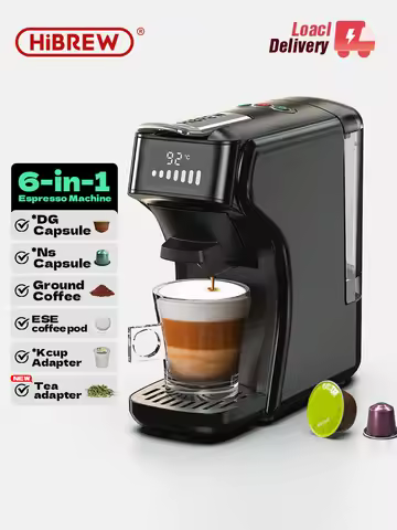 HiBREW 6in1 Capsule Coffee Machine Hot/Cold Multiple Espresso Cafetera Cappuccino Coffee Maker Dolce