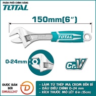 Mỏ lết làm từ thép mạ crom có khóa 6 inches - 10 inches TOTAL - THT101066 THT101106 mỏ lếch siêu bền