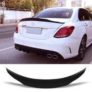 Glossy Black Spoiler for Benz W205 C260 Coupe C-class 4 Door C43 C63 AMG Rear Ducktail Wing Trunk Ty