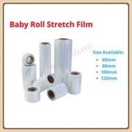 Baby Roll Mini Stretch Film 60mm 80mm 100mm 120mm Wrapping Film Wrapping Plastic Stationery Office H