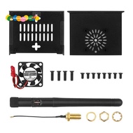 For  Zero 3 Metal Case, Metal Case with Fan & Heatsink for  Zero 3 Replacement (with Antenna)