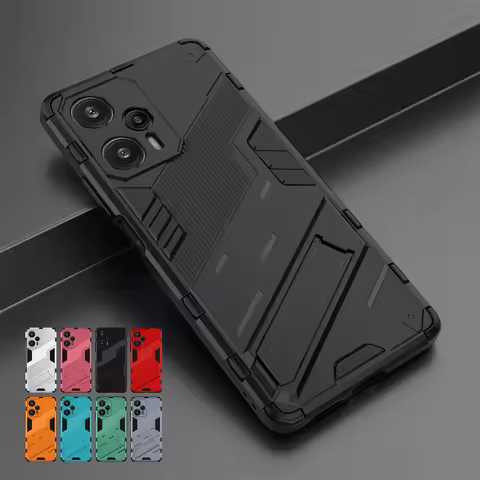 For Xiaomi Poco F5 Cover Case Poco F5 Capas New Phone Bumper Back Armor Kickstand Shockproof Holder 
