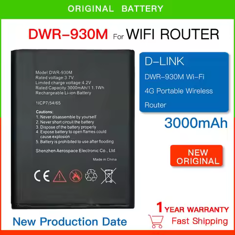 Original 3000mAh Replacement Battery For D-Link DWR-930M Wi-Fi 4G LTE Portable Wireless WiFi Router