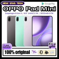 OPPO Pad Mini Snapdragon 8 Gen5 8.8" 144Hz 2.5K OLED 8000mAh 67W Fast Charging Portable Tablet