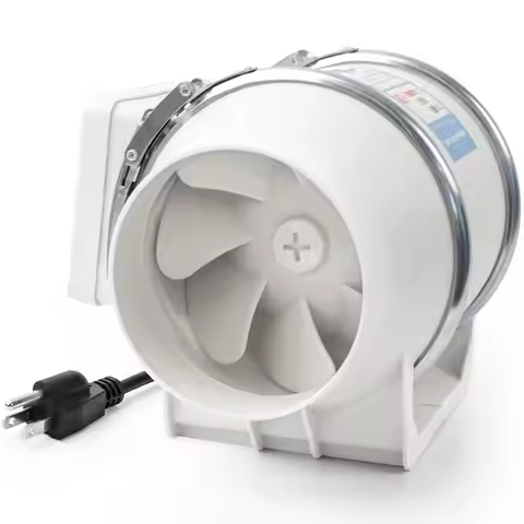 4 Inch Duct Fan, Inline Ventilation Exhaust Fan, 280 CFM Duct Intake High Efficiency Air Fan for Ven