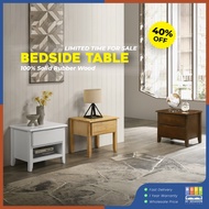 HI SEASON Solid Wood Bedside Table / Drawer Nightstand / Side Table / Meja Tepi Katil Meja Kecil