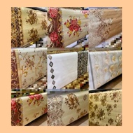 [Ready Stock] HICOOK Raya Alas Meja Makan Royal Metallic Gold Waterproof Tablecloth Lapik Meja Alas 