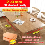 2.0MM PVC plastic Table Cover Transparent  Waterproof Heavy Duty Oil-proof Heat Resistant Anti-slip 