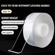 Nano Double-Sided1M/3M/5M Waterproof Wall Sticker Reusable Sticker Multipurpose tape