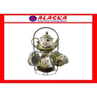Tea Set Fiori 13 Pcs Rak Besi Italia Design FR 1017-13 Paket Cangkir
