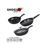 💥Shogun Senjo 20cm Induction Marble Tempura Wok + Shogun Senjo 24cm Induction Deep Marble Frypan + S